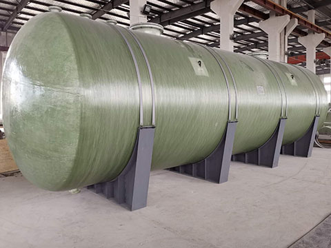 FRP horizontal storage tank