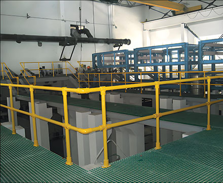 FRP grating work platform